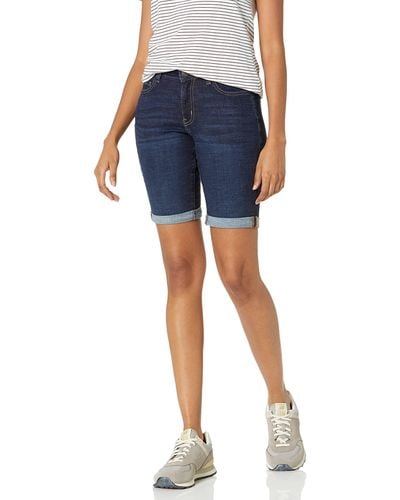 Amazon Essentials Shirt Van 25,4 Cm Denim Bermuda Short,donker Wassen,22 - Blauw