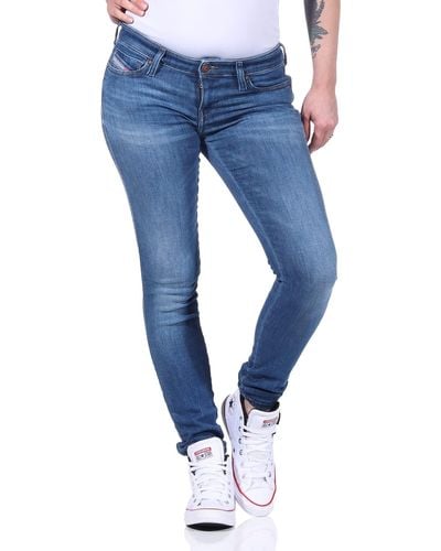 DIESEL Skinzee-Low-S Super Slim-Skinny Low Waist Jeans Farbe: R88VA; Größe: 27W / 32L - Blau