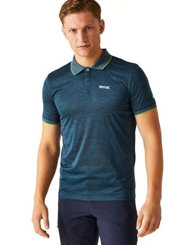 Regatta Remex II-Polo para Hombre Camisa - Azul