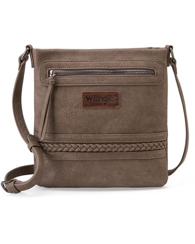 Wrangler Hobo Crossbody Bags For Western Woven Satchel Shoulder Purse - Brown