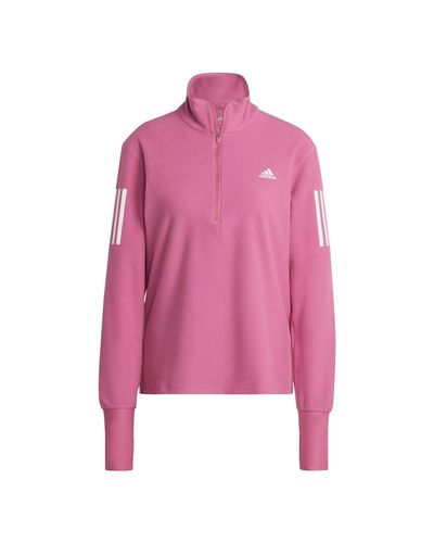 adidas Running 1/2 Zip Sweatshirt - Pink