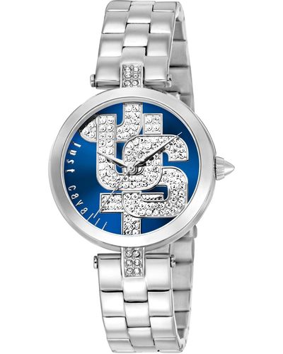 Just Cavalli Analog Quarz Uhr mit Edelstahl Armband JC1L241M0045 - Grau