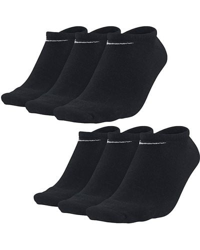 Nike Performance SX4705 Lot de 9 paires de chaussettes pour baskets Blanc/noir