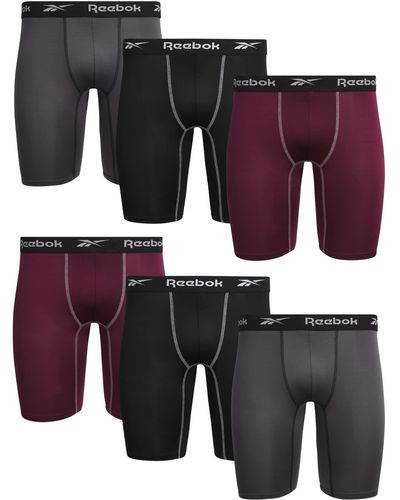 Reebok 's Underwear – Long Leg Performance Boxer - Purple