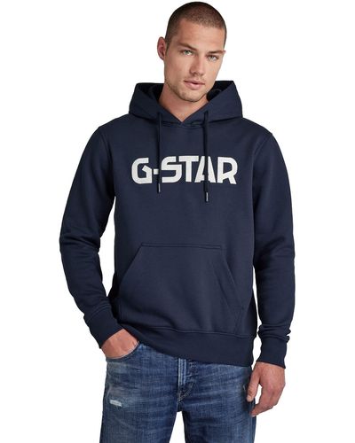 G-Star RAW Hooded Sweatshirt - Blue