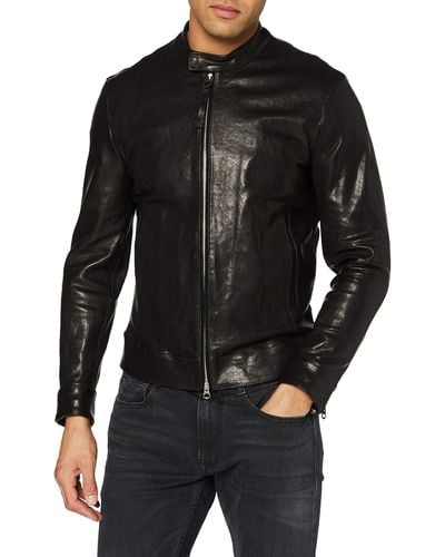 Replay M8157 .000.84142 Leather Jacket - Black