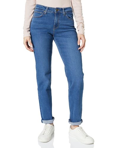 Lee Jeans Marion Straight Jeans Donna - Blu