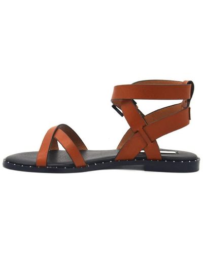 OMG CARGO DENIM FLAT SANDAL IN BLUE