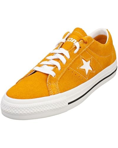 Converse One Star Pro Ox Unisex Casual Trainers In Golden Sundial - 8.5 Uk - Yellow