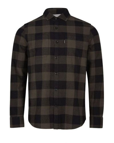 O'neill Sportswear Flannel Shirt Hemd mit Button-Down-Kragen - Schwarz