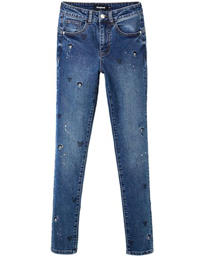 Desigual Casual Broek Voor - Blauw