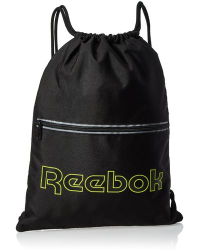 Reebok Adisson Backpack Sack With Zip Black 35x44cm Polyester 15.4l