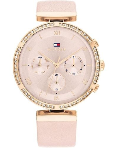 Tommy Hilfiger Analogue Quartz Watch With Leather Strap 1782395 - Pink