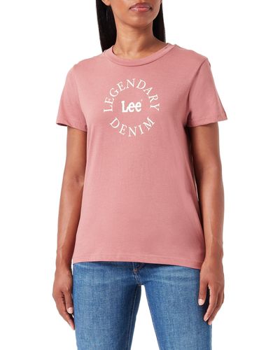 Lee Jeans Small Legendary Tee T-Shirt - Rot