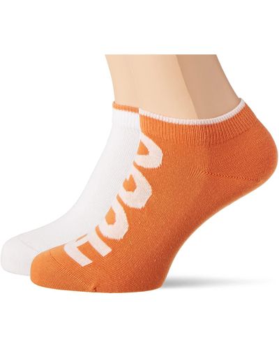 HUGO 2P AS Logo COL CC Ankle_Socks - Orange