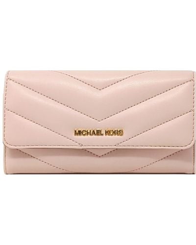 Michael Kors Wallet For Jet Set Travel Collection Trifold Wallet For - Pink