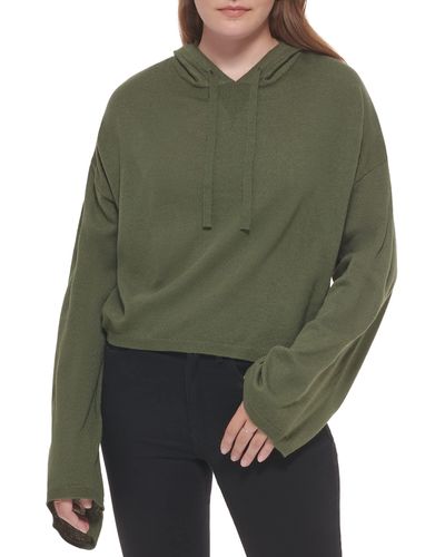 Calvin Klein Chain Stitch V-neck Sweater - Green