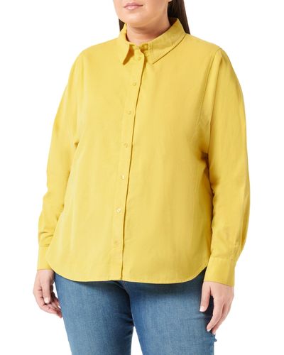 S.oliver Cord Bluse Yellow 42 - Gelb
