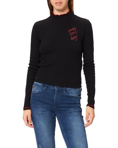 Desigual Womens Knit T-shirt Long Sleeve T Shirt - Black