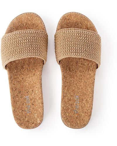 The Sak Docino Slide Sandal In Crochet - Natural
