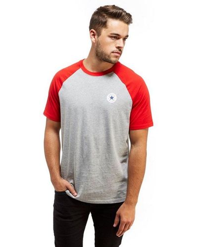Converse Shirt - Basic - Collo a U - Uomo Red - Grigio