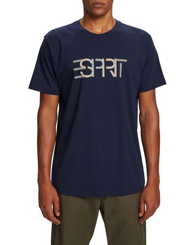 Esprit 043ee2k304 Camiseta - Azul