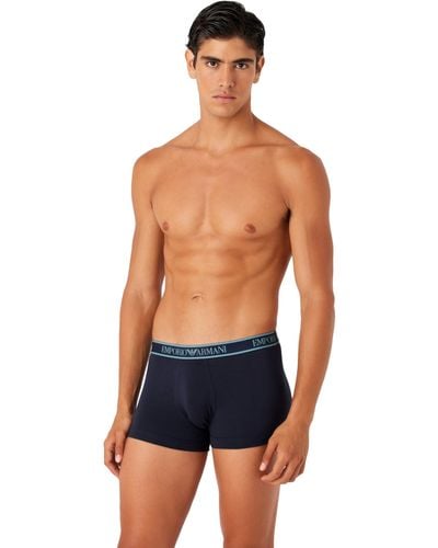 Emporio Armani Core Logoband 3 Pack Trunk - Blue