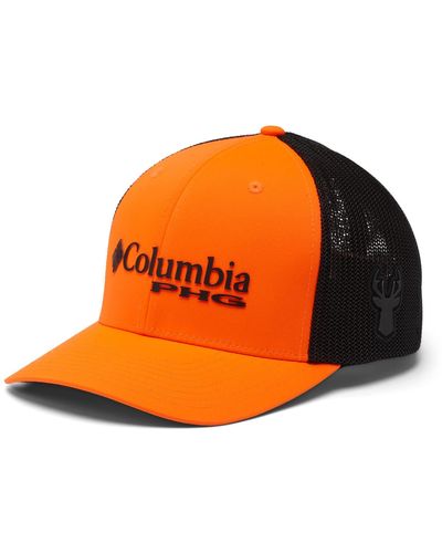 Columbia Phg Logo Mesh Ball Cap-high Crown - Orange