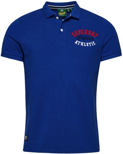 Superdry Embroidered Polo Shirt Sweatshirt - Blue
