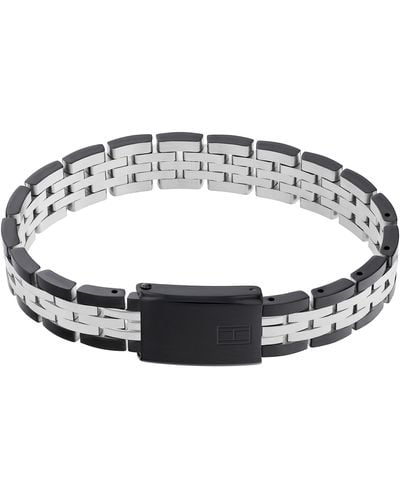 Tommy Hilfiger Jewelry Armband mit Knebelverschluss für aus Edelstahl Schwarz - 2790503 - Mettallic