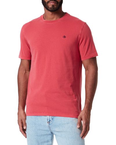 Scotch & Soda Garment Dye Logo T-shirt - Red