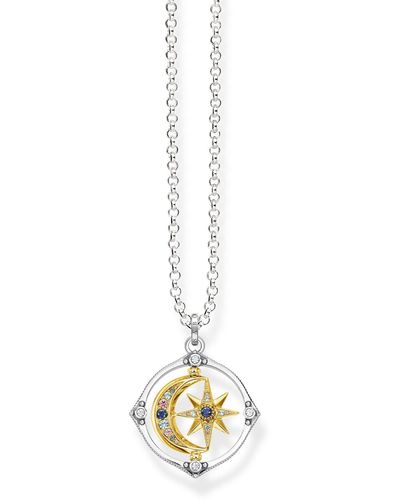 Thomas Sabo Necklace Star & Moon Gold 925 Sterling Silver - Metallic