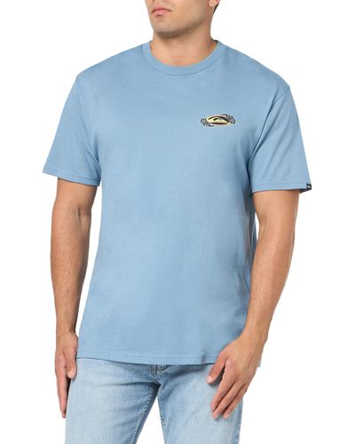 Quiksilver Tc Snap Short Sleeve Tee Shirt T - Blue