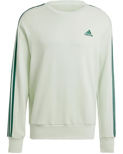 adidas Essentials French Terry 3-Stripes Langärmeliges Sweatshirt - Grün