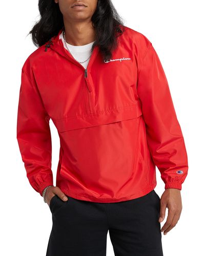 Champion Mens Stadium Packable Jacket - Red