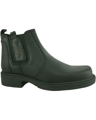 Wrangler Wm0130 Leather S Chelsea Boots In Black - Green