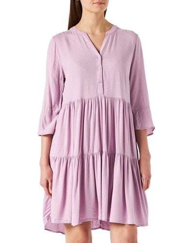 Tom Tailor Denim Mini Kleid mit Volant 1030682 - Pink
