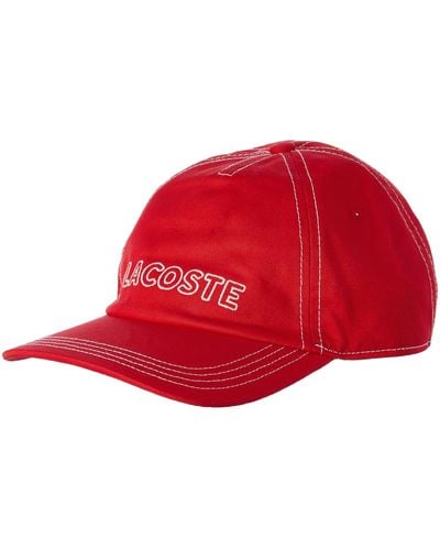 Lacoste Rk2243 Caps And Hats - Red