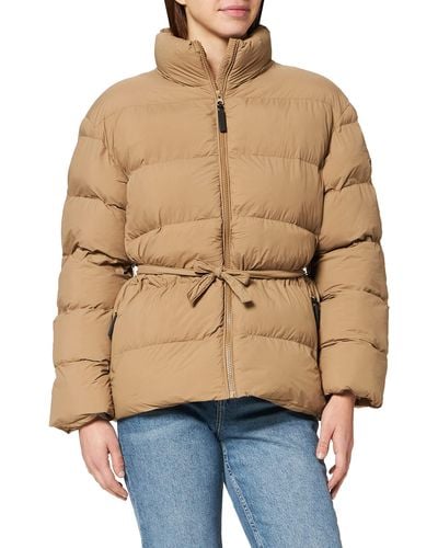 Replay W7671 .000.84206 Quilted Jacket - Natural