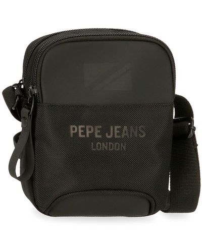 Pepe Jeans Bromley Borsa a tracolla piccola nera 12 x 16 x 3,5 cm Poliestere - Nero