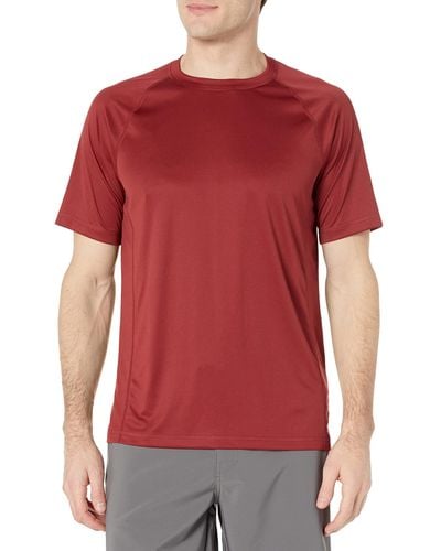 Amazon Essentials Camiseta de Bañador de Secado Rápido y ga Corta Hombre - Rojo