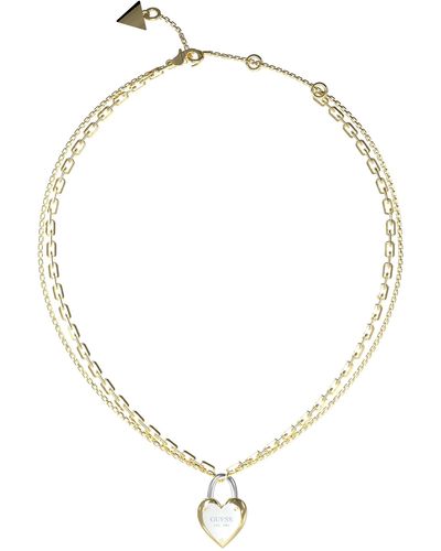 Guess Collier JUBN04208JWYGRHT-U collier coeur en acier inoxydable - Multicolore