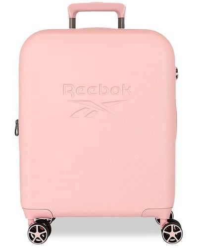 Reebok Franklin Luggage Set Pink 55/70 Cm Rigid Abs Tsa Closure 109l 7 Kg 4 Double Wheels Hand Luggage By Joumma Bags