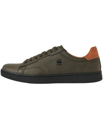 G-Star RAW Cadet Black Outsole Contrast Trainers - Brown