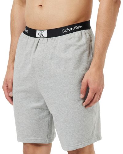 Calvin Klein Pantalon De Pyjama Court - Gris
