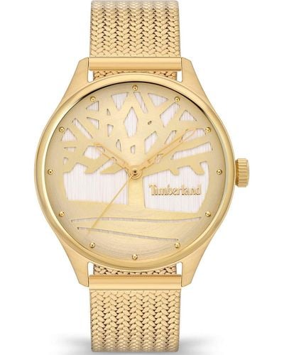 Timberland Reloj Analógico para Mujer de Cuarzo con Correa en Acero Inoxidable TDWLG2200302 - Metálico