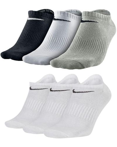 Nike 6 paia di calzini da ginnastica Performance Lightweight bianco nero SX4705 - Multicolore