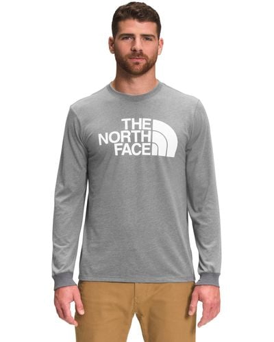 The North Face Half Dome Long Sleeve Tee - Grey