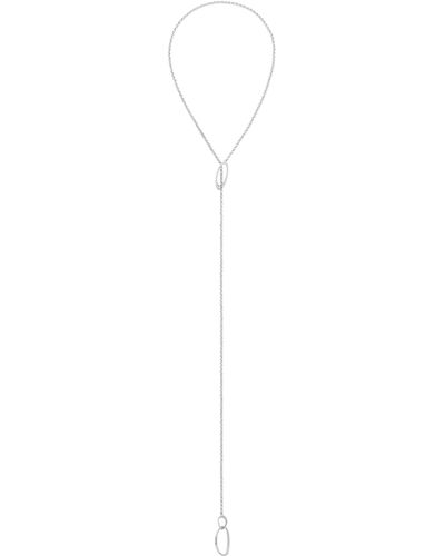 Calvin Klein Women's Twisted Ring Collection Pendant Necklace Stainless  Steel - 35000306 in White | Lyst