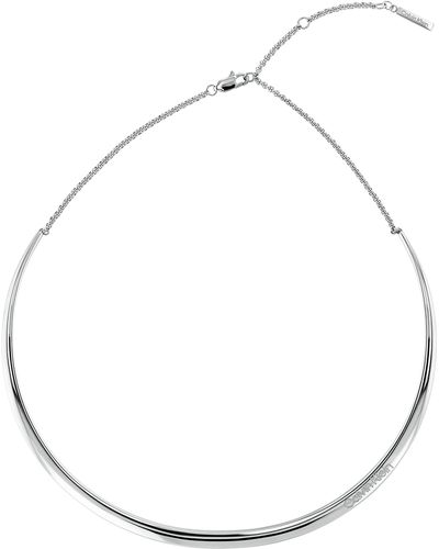 Calvin Klein Choker da Donna Collezione Warped Rings - 35000012 - Metallizzato